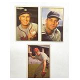 Set of 3 Vintage Bowman Baseball Collector Cards: Jim Wilson, Granny Hamner, and Harry Byrd