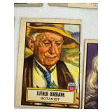 Set of 7 Vintage Trading Cards Featuring Historical and Celebrity Figures