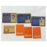 Set of 7 Vintage Trading Cards Featuring Historical and Celebrity Figures
