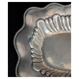 Antique Meridian Scalloped Sterling Silver Bowl