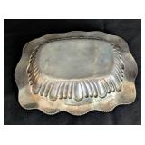 Antique Meridian Scalloped Sterling Silver Bowl