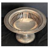 Vintage Solid Sterling Silver Footed Dish