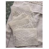 Vintage Lace Runner, Coin Purse and Remnants
