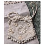 Vintage Lace Runner, Coin Purse and Remnants