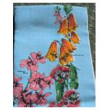 Vintage Painted Linen Towels and Tablecloth