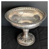 Antique Tiffany and Co Engraved Footed Centerpiece Bowl / Early Tiffany and Co Compote / Edward C. Moore Tiffany and Co