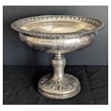 Antique Tiffany and Co Engraved Footed Centerpiece Bowl / Early Tiffany and Co Compote / Edward C. Moore Tiffany and Co