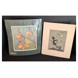Pair of Small Unframed Paintings