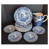 Assorted Blue and White Spode Dishes