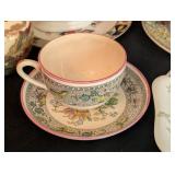 Variety of Vintage Painted Porcelain Dishes