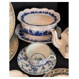 Variety of Vintage Painted Porcelain Dishes