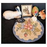 Assorted Vintage Bunny Decor