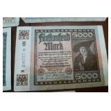 Lot of Marks and Francs and pfennig 1922 - 40