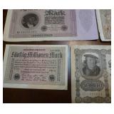German Marks and French francs 1910-30