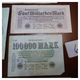 Group of large German Marks 1922-23