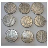 Group of French Francs 1942-45