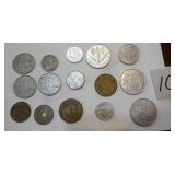 Belgium and French Francs, centimes, sixpenny 1923-45