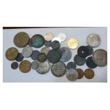 Lot of various coins including Nederlands and Mexico