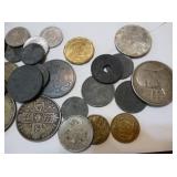 Lot of various coins including Nederlands and Mexico