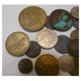 Lot of various coins including Nederlands and Mexico