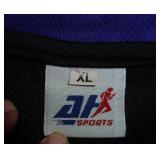 2 size XL black and purple hockey jerseys