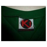 two size 3XL purple and green hockey jerseys