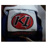 Five size 2XL hockey jerseys various colors