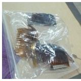 Can full of whatever fits - clock, scissors, stamps, watch, microfiber cloth, plate stands, vacuum bags