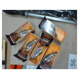 Fishing lot - filet knife, bait, rapala lures, berkeley stainless soap