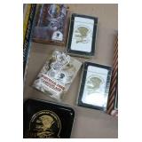 New decks of cards and score pad