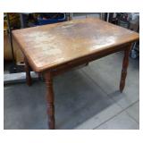 Table that needs some refinishing 30x41 plus two 8 inch extensions