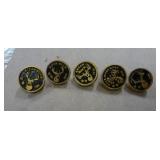 About 70 whitetail legends deer decals and about 50 pins of various legendary deer