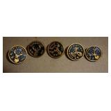 About 70 whitetail legends deer decals and about 50 pins of various legendary deer