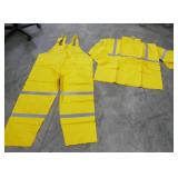 FOUR 2XL Blaze orange and Yellow rain suits