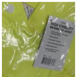 Three 6XL lightweight waterproof nylon hi-vis jackets