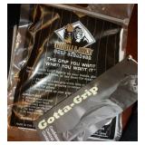 8 new golf balls, hat, golf club grip, gorilla grip, payne stewart coin