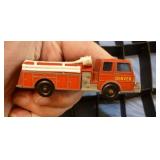 Vintage matchbox case with 1968 Hot Wheels Redline beatnik bandit