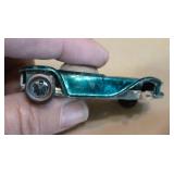 Vintage matchbox case with 1968 Hot Wheels Redline beatnik bandit