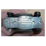 Vintage matchbox case with 1968 Hot Wheels Redline beatnik bandit