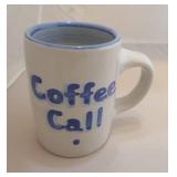 Collectible unique M.A.Hadley pottery - coffee jar, 5 tea or coffee cups