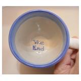 Collectible unique M.A.Hadley pottery - coffee jar, 5 tea or coffee cups