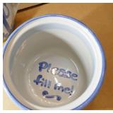 Collectible unique M.A.Hadley pottery - coffee jar, 5 tea or coffee cups