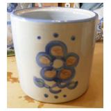 Collectible unique M.A.Hadley pottery - coffee jar, 5 tea or coffee cups