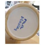 Collectible unique M.A.Hadley pottery - coffee jar, 5 tea or coffee cups