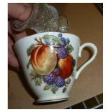 Set of frosting decorating tips, tea cups, vase, toothpick holder