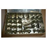 Set of frosting decorating tips, tea cups, vase, toothpick holder