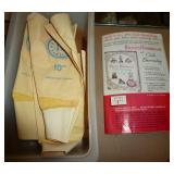 Set of frosting decorating tips, tea cups, vase, toothpick holder