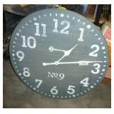 Large battery operated, wood wall clock 26 inches across
