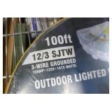 New 100ft outdoor lighted extension cord