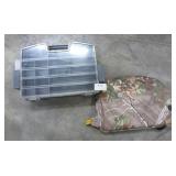 organizer tool box and camo inflatable cushion